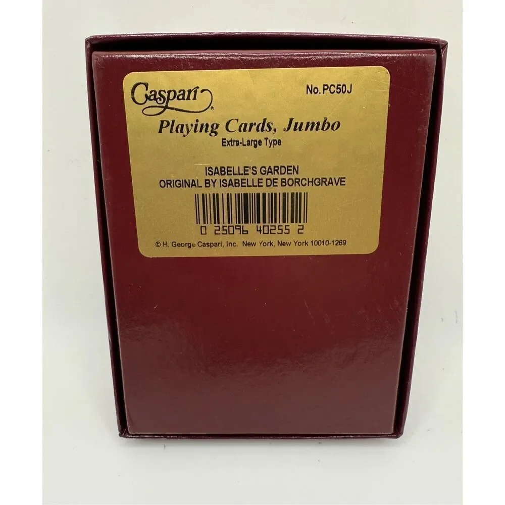 Caspari “Isabelles Garden” Floral Playing Card Decks in Box / Double Card Decks
